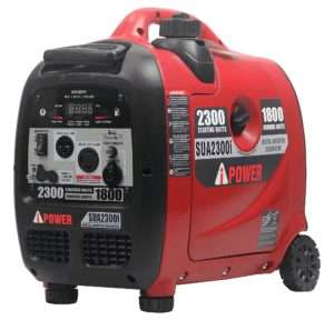 A sturdy and compact portable propane generator with a durable metal frame, providing efficient power for outdoor activities, emergency backup, and construction sites. Designed for reliability and ease of use.